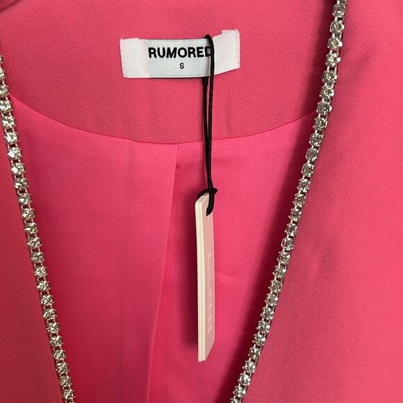 Rumored Pink Mini Dress with Pearl Detail - Picture 7 of 10